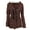 Coffee-1, variant on Women Fleece Jacket With Hood Fashion Horn Button Winter Warm Thicken Coat Long Soft Windbreaker Insulated Overcoat