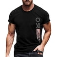 thumbnail image 4 of Men 4th Of July Independence Day Print Short Sleeve Round Neck Tennis T Shirt Floral Fashion Trend Bottoming Soft Casual Tee, 4 of 5