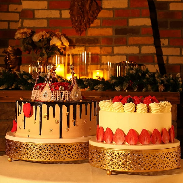 Set de présentoirs à gâteaux ronds en métal, support à cupcakes