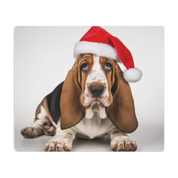 DistinctInk Mouse Pad - 1/4" Foam Rubber - Basset Hound Puppy