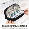 thumbnail image 4 of Funda de lápices de lona bolsa organizadora de bolígrafos de gran capacidad con cremallera para estudiantes de oficina escolar y adultos, 4 of 7
