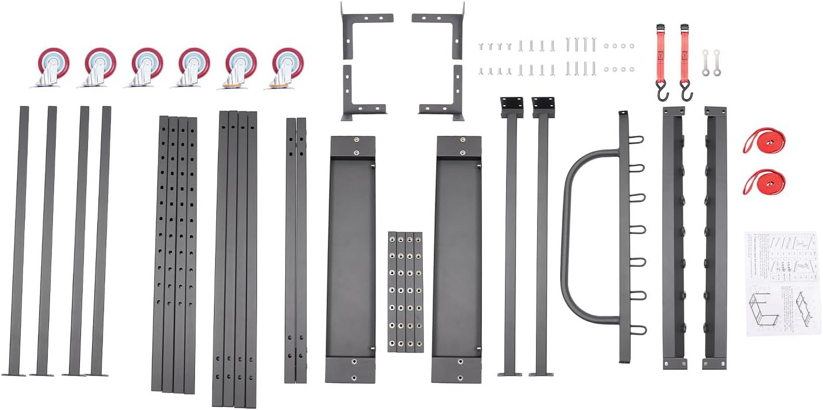 Folding Table Cart, Folding Table Dolly for Different Size of 12Pcs Folding Table or 8Pcs Round Table, Table Cart with 6PCS Caster, Heavy Duty Table Dolly for Party Events, Hotel, Factory, Warehouse