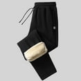 thumbnail image 2 of Mepaouo Fleece Lined Sweatpants for Women High Waisted Thermal Winter Warm Joggers with Pockets(Black,XL), 2 of 4