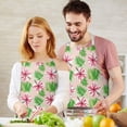 thumbnail image 3 of Pioneer Flower Floral Print Pattern Apron for Women and Men, Cotton Linen Waterproof with Pockets, Adjustable, 33x27 Inch for Kitchen, Gardening, BBQ, Salon, 3 of 6