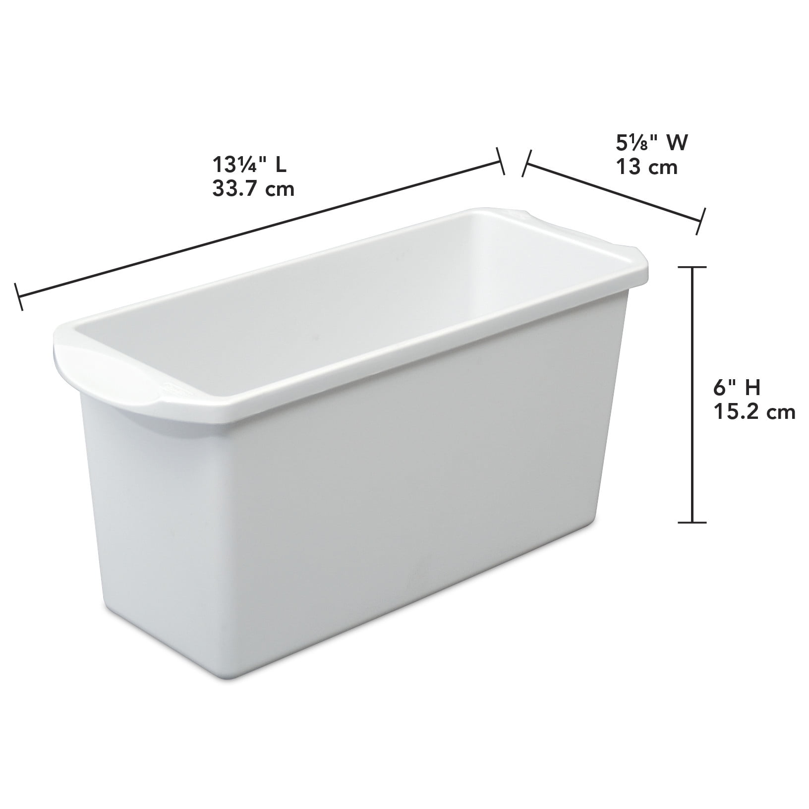 (4 pack) Mainstays Ice Cube Bin, Narrow Design, Freezer-Safe, Durable Food-Safe Plastic, BPA-Free, White
