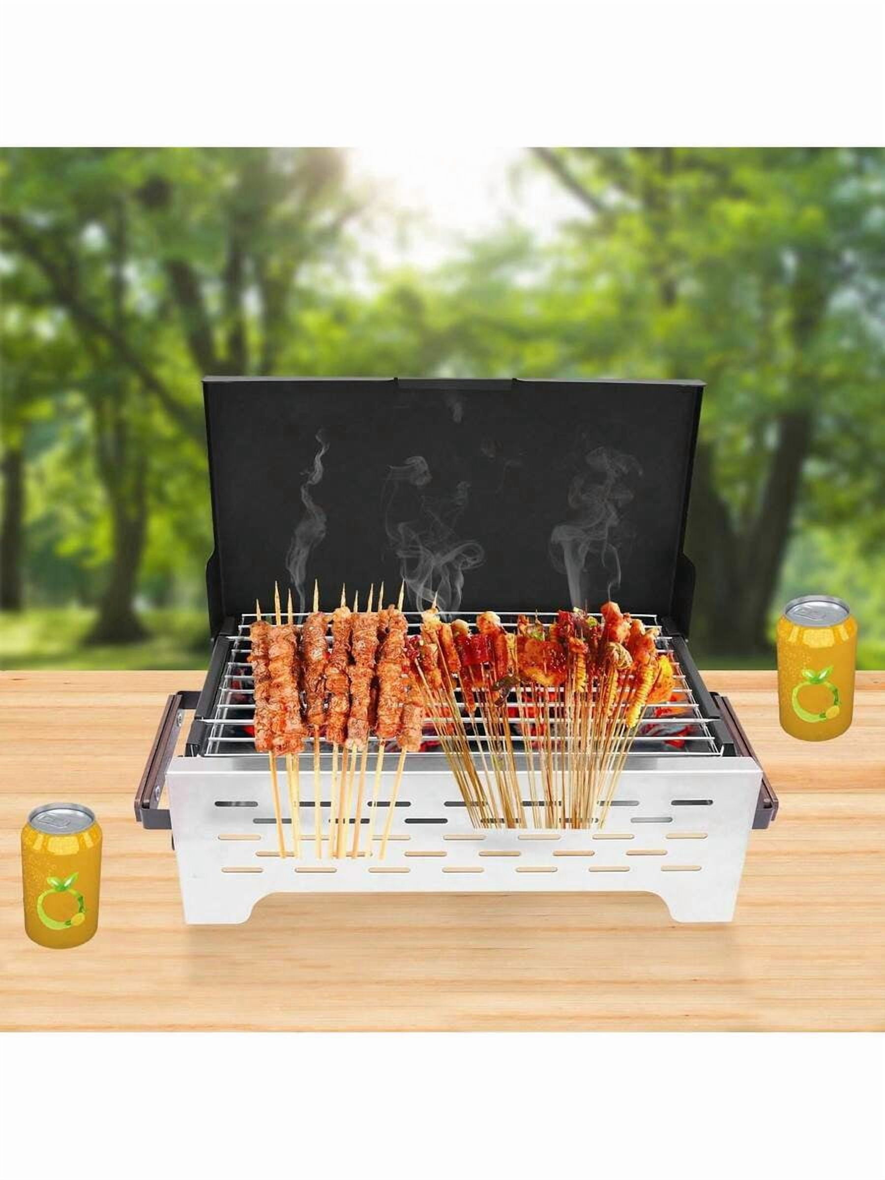Portable Charcoal Grill For Camping - Small Camping Charcoal Grills, Tabletop Outdoor Grills, Mini Portable Grills, Table Top Portable Grills, Barbecue Grill, BBQ Pit Grill Charcoal