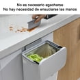 thumbnail image 3 of Bote de Basura Colgante Cubo para Cocina - 7L Cubo de Basura de Pared, Bote de Basura de Cocina con Tapa, pare Baño, Dormitorio, Oficina (Blanco), 3 of 4