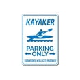 thumbnail image 2 of Kayaker Parking Novelty Decor, Metal Wall Sign - 10x14 Inches, 2 of 4