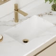 thumbnail image 2 of Stylish Undermount 18"L White Rectangular Bathroom Sink with 2 Overflow rings (set of two) P-205, 2 of 10