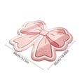 thumbnail image 3 of Naittoop Christmas Day Bow Rug 20x31.5in Pink Fluffy Area Rug Non Slip Plush Bedroom Carpet Cute Pink Bow Shape Door Mat for Romantic Home Decor Beside Bed Vanity Entryway or Gift for Her, 3 of 6