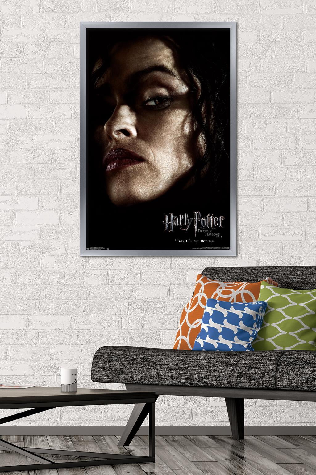 Harry Potter and the Deathly Hallows: Part 1 - Bellatrix One Sheet Wall Poster, 22.375" x 34", Framed
