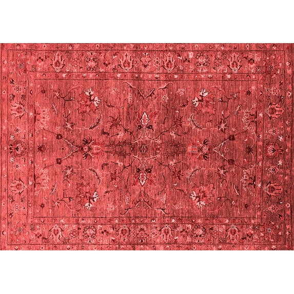 Ahgly Company Indoor Rectangle Oriental Red Industrial Area Rugs, 5' x 7'