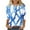 Blue, variant on Boho Tops for Women Fall Tops 2025 Trendy Going Out 3/4 Sleeve Shirts Pack Fitted Blouses Plus Size Dressy Casual