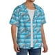 thumbnail image 2 of Fotbe Dolphin Camisa Estampada de Manga Corta para Hombre, Casual de Verano, Estilo Playero, Sin Arrugas-Large, 2 of 5