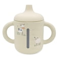 thumbnail image 1 of Vaso para sorber Little Rawr de silicona, 250 ml, más de 6 m, con caño suave, color beige, 1 of 7