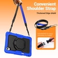 thumbnail image 4 of Case for Samsung Galaxy Tab S11 11 inch 2025, 360 Rotating Stand Handle Shoulder Strap Heavy Duty Shockproof Cover, Blue, 4 of 7