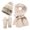A-Beige203, variant on Bibifish Womens Hat Gloves Scarf Sets 3 Pc Bow Decorated Hat Scarf Gloves Three Piece Sweet Trendy Cold Warm Hat Sets For Ladies