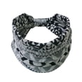 thumbnail image 2 of sunsanly Bohemia Style Yoga Headband Floral Pattern Knot Design Wide Hairband Sweat Absorbing Fitness Sport Headband Head Wrap, 2 of 8
