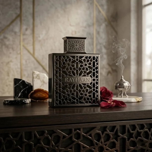 RAYHAAN, Men's Obsidian EDP Spray, Citrus, Sueded Leather, 3.3 oz
