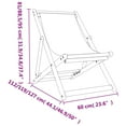 thumbnail image 4 of vidaXL Chaises de Plage Pliantes 2 Pcs Tissu Bleu, 4 of 5