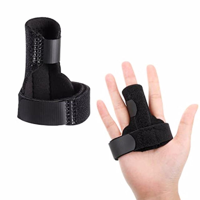QualitChoice Fingers Splint Brace Simple Supporting Fittings Professional Protective Accessory Adjustable Trigger Support Stabilizer Tool Black 1Set