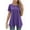Violet-Blue, variant on MOYIKO Women's Short Sleeve Swing T-Shirt Flowy Asymmetrical Hem Tee Loose Fit Casual Tops