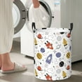 thumbnail image 4 of Lsque Rocket Planets pattern Laundry Hamper Basket, Tall Woven Rope Hamper Basket for Clothes, Lightweight Storage Basket, Collapsible Waterproof-Small, 4 of 8