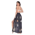 thumbnail image 3 of FORMRS Womens Long Sarong Beach Wrap Semi-Sheer Bikini Skirt Bathing Swimsuit Cover Up, Pixel Cat, 3 of 7