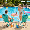 thumbnail image 7 of Ktaxon 1Pc Folding Backpack Beach Chair 5 Positions, High Back Beach Chairs W/ 2in1 Storage Pockets and Removable Pillow for Adults, Green, 7 of 7