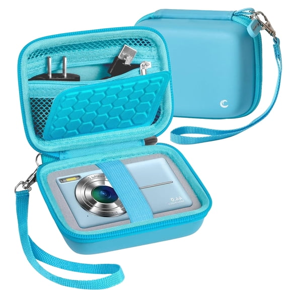 Carrying Case for Digital Camera, AbergBest 21 Mega Pixels 2.7" LCD Rechargeable HD / DSCW830 Cameras for Travel -Sky Blue