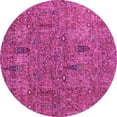 thumbnail image 1 of Ahgly Company Indoor Round Abstract Pink Modern Area Rugs, 4' Round, 1 of 4