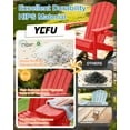 thumbnail image 3 of WINSOON All Weather HIPS Outdoor Plastic Adirondack Chairs Set Of 4-Red, 3 of 7