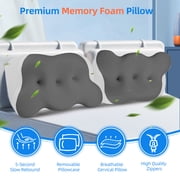 Cotiro Cervical Neck Pillow,Queen Brown, Adult, 15Lx7W, 3.08 Lb