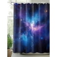 thumbnail image 2 of Color Starry Sky Shower Curtain, Night Sky Modernism Nature Scenery Waterproof Shower Curtain Set with 12 Hooks Lightweight Washable Fabric Shower Curtains for Bathroom 72x72 Inches, 2 of 6