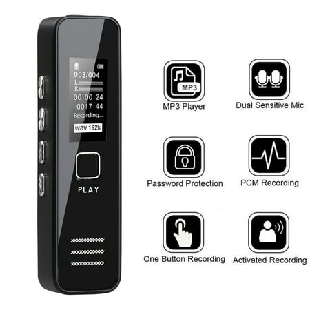 Small 16GB Digital Voice Recorder, TSV Upgraded Ultra-Portable Dictaphone Sound Activated Recorder, Easy to Use HD Audio Recorder, Voice Recorders for
