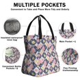 thumbnail image 3 of Pioneer Flower Floral Print Pattern Drawstring Lunch Bag Women - Drawstring Lunch Bag Insulated for Work Office - Stain-Resistant Large Lunchbags for Women with Multi-Pockets, 3 of 6