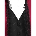 thumbnail image 3 of Abrigo Talla Extra Dos Tonos con Volantes Rosegal  Gabardinas de talla grande, 3 of 5