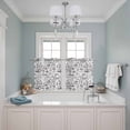 thumbnail image 3 of 2 Panels Kitchen Tier Curtains 39 Inch Length, Nautical Grommets Window Treatment Curtain, Grey Anchor Rudder Compass Sailing Boat Thermal Curtains Drapes for Living Room/Bathroom, 3 of 9