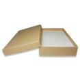 thumbnail image 5 of N'icePackaging - 50 Qty Kraft Imported Cotton Filled Bangle Jewelry Boxes - for Low Profile Bangles/Braclets/Small Watches & Large Earrings - 3 1/2" x 3 1/2" x 1", 5 of 7