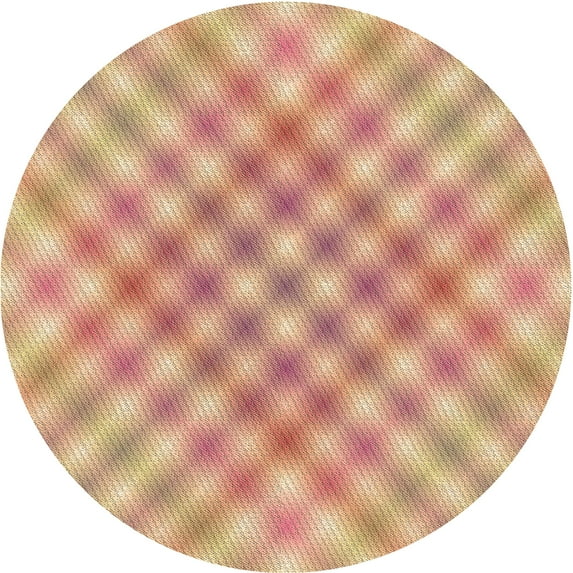 Ahgly Company Machine Washable Indoor Round Transitional Orange Area Rugs, 6' Round