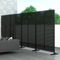 thumbnail image 5 of POSHIONS Privacy Screen Freestanding Room Divider Outdoor Privacy Metal Fence Panel Series Black 6.3 ft. H X 4 ft. W, 5 of 6