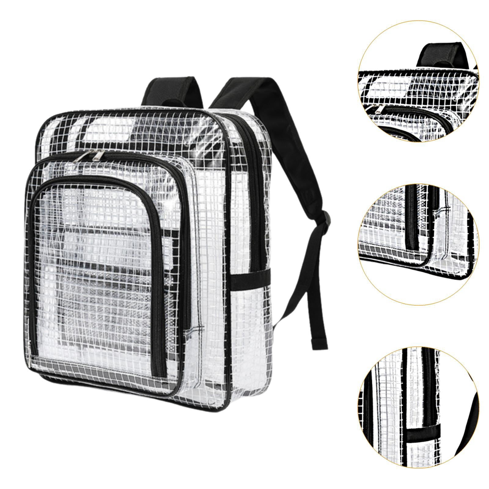 oshhni Clear Backpack Hand Tools Organizer Storage PVC Transparent Plumber Tool Bag A