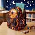 thumbnail image 4 of Xixirimido Soccer Ball Lava Fire Print Kids School Bag 17" Backpack for Boys & Girls Lightweight Large Capacity Bookbag for Elementary Middle High School Students, 4 of 8