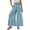 250#Sky Blue, variant on Womens Boho Print Palazzo Pants Elastic High Waisted Ties Ruffle Hem Wide Leg Lounge Pants with Pockets Light pink M