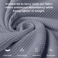 thumbnail image 6 of Men’s Waffle Robe, 3/4 Sleeve Lightweight Bathrobe for Men, Breathable Kimono Spa Robe Hotel Lounge Shower Robe for Home Travel Resort,L-XL Gray, 6 of 7