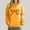#Yellow, variant on DPTALR George Women's Long Sleeve Printed Hooded Sweatshirt,White,Size XL