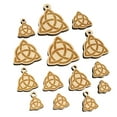 thumbnail image 1 of Celtic Triquetra Knot Silhouette Wood Mini Charms Shapes DIY Craft Jewelry - With Hole - 16mm (22pcs), 1 of 7