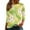 Green, variant on Women's Casual 3/4 Sleeve Blouse Easter Retro Print Round Neck Summer Top Soft Flowy T-Shirt