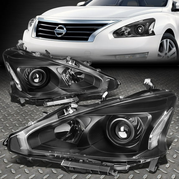 FOR 13-15 NISSAN ALTIMA SEDAN BLACK/CLEAR CORNER PROJECTOR HEADLIGHT HEAD LAMPS