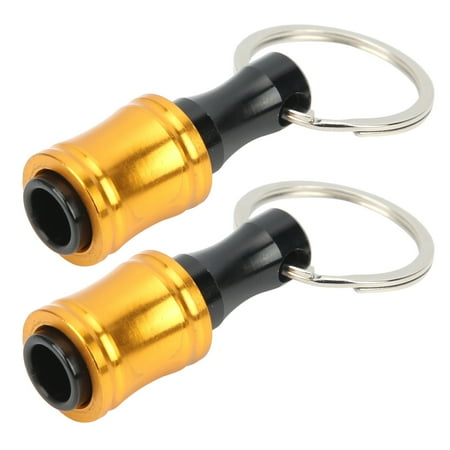 

2Pcs Aluminum Alloy Keychain Screwdriver Bits Holder Quick Release Extension Bar
